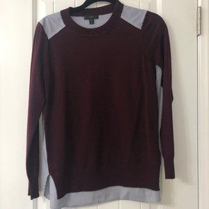 Jcrew Striped back wool blend sweater